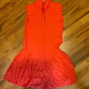 Bright Orange Collared Dress